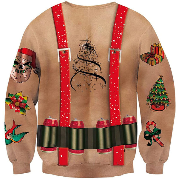 Tie Soldier Style Ugly Christmas Sweater