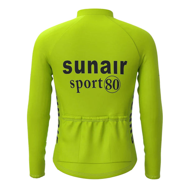 SUNAIR Sport 80 Green Vintage Long Sleeve Cycling Jersey Top