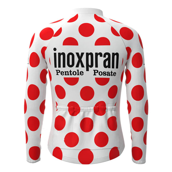 Inoxpran Red Vintage Long Sleeve Cycling Jersey Top
