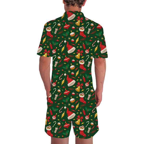 Christmas Prints Male Romper