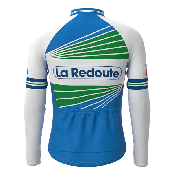 La Redoute Blue Vintage Long Sleeve Cycling Jersey Top