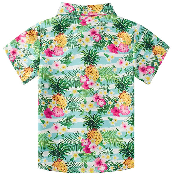 Flower Pineapple Funny Toddler Hawaiian Shirt