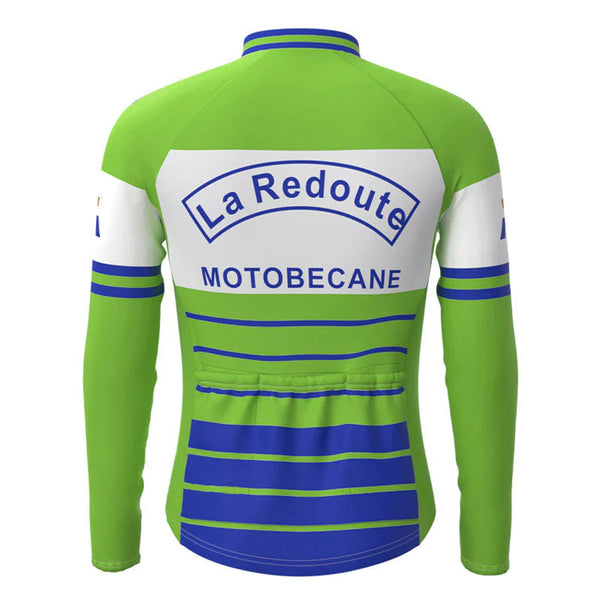 La Redoute Green Vintage Long Sleeve Cycling Jersey Top