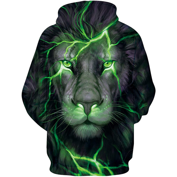 Green Lion Funny Hoodie