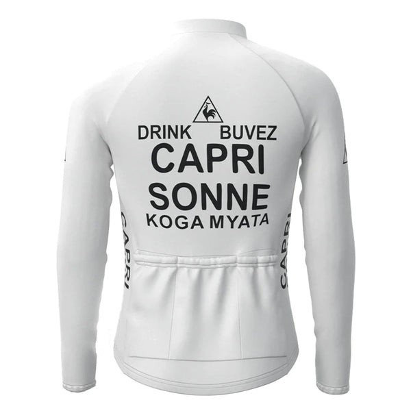 Capri Sonne White Vintage Long Sleeve Cycling Jersey Top