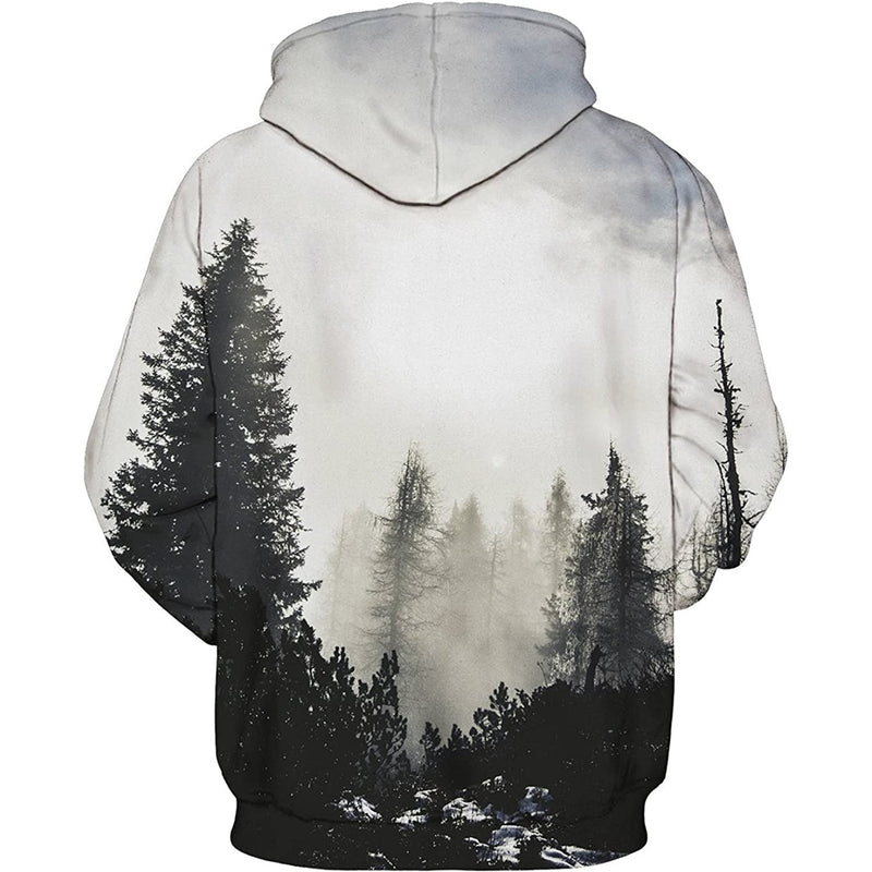 Gray Forest Funny Hoodie