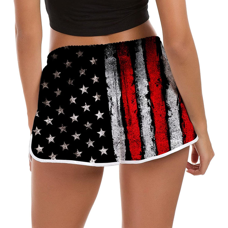 Paint American Flag Funny Board Shorts for Women