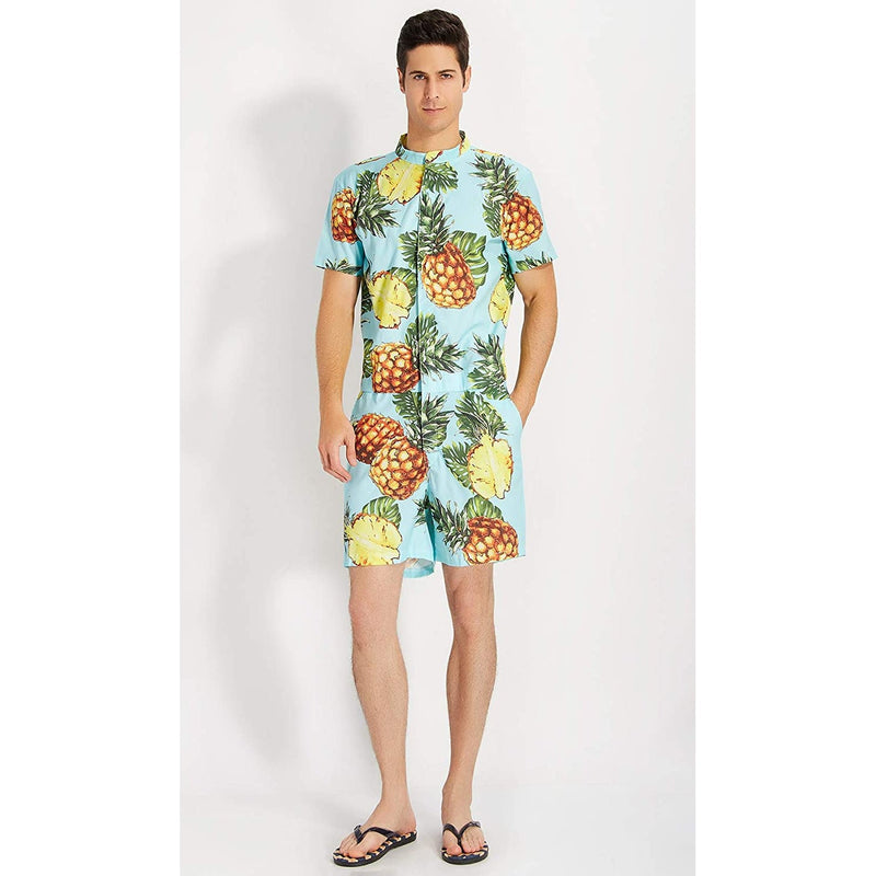 Light Green Pineapple Male Romper