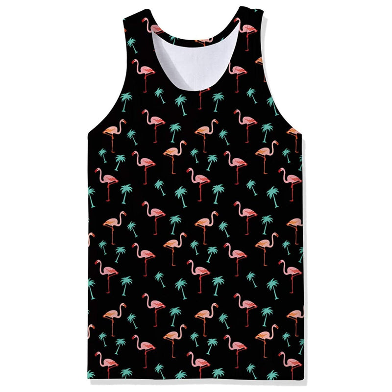 Palm Tree Flamingo Funny Tank Top