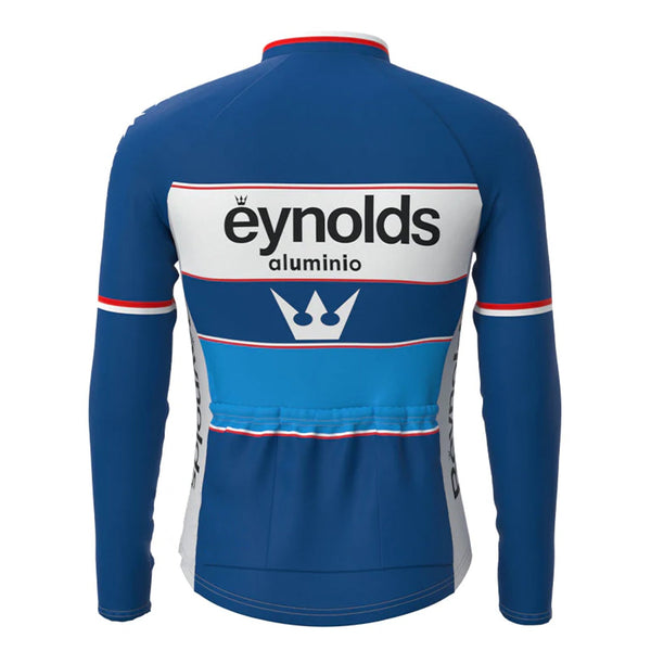 Reynolds Blue Vintage Long Sleeve Cycling Jersey Top