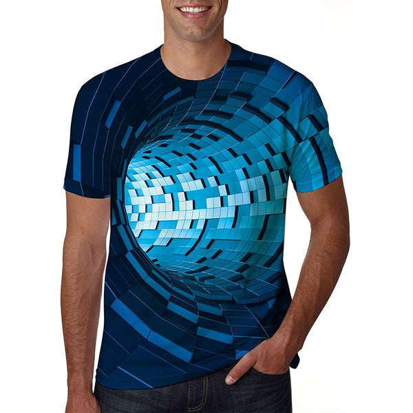 Deep Blue Time Tunnel Funny T Shirt