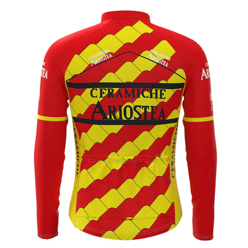 Ariostea Red Long Sleeve Cycling Jersey Matching Set