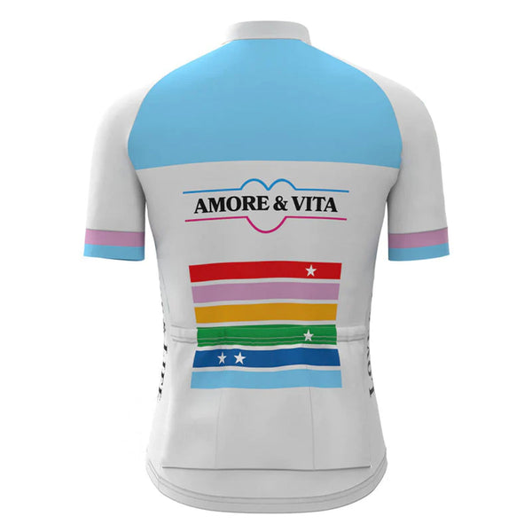 Amore & Vita Vintage Short Sleeve Cycling Jersey Top