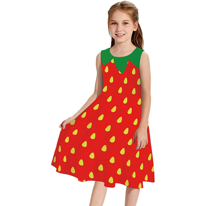 Red Strawberry Funny Girl Dress