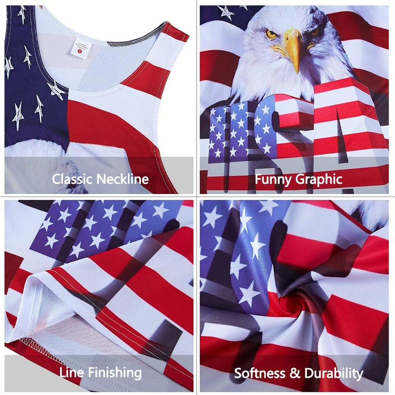 USA Flag Eagle Funny Tank Top
