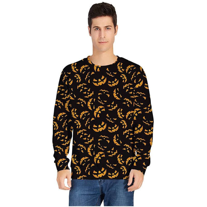 Black Halloween Pumpkin Ugly Christmas Sweater