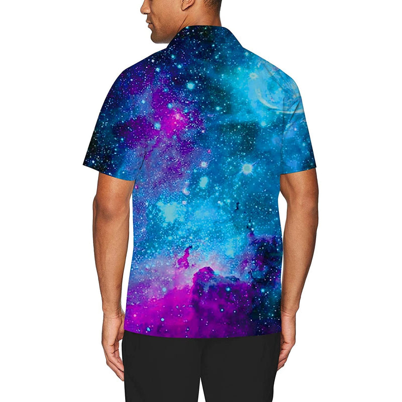 Blue Galaxy Funny Hawaiian Shirt