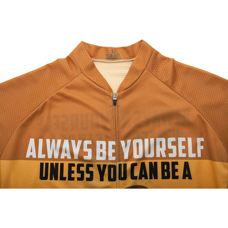 Hard Work Sloth Men Funny MTB Short Sleeve Cycling Jersey Top
