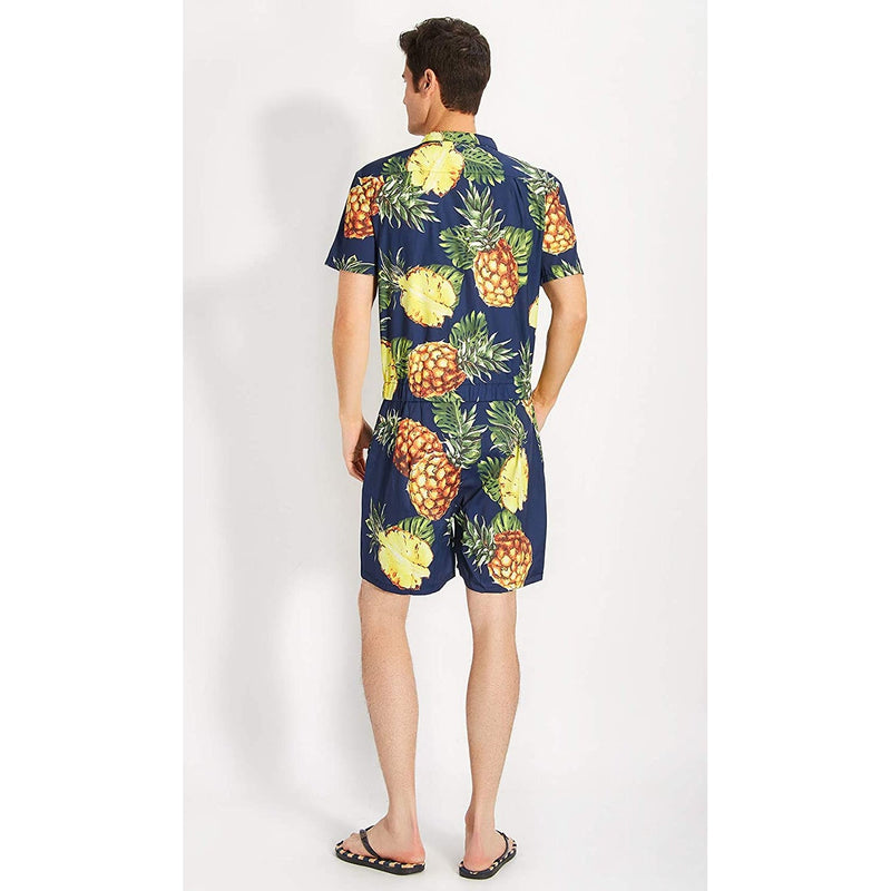 Black Pineapple Male Romper