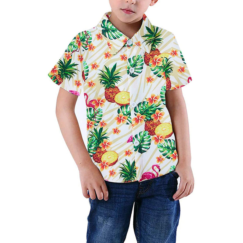 Tropical Pineapple Funny Toddler Hawaiian Shirt