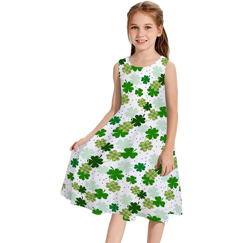 St Patrick's Day Leaf Clover Funny Girl Dress