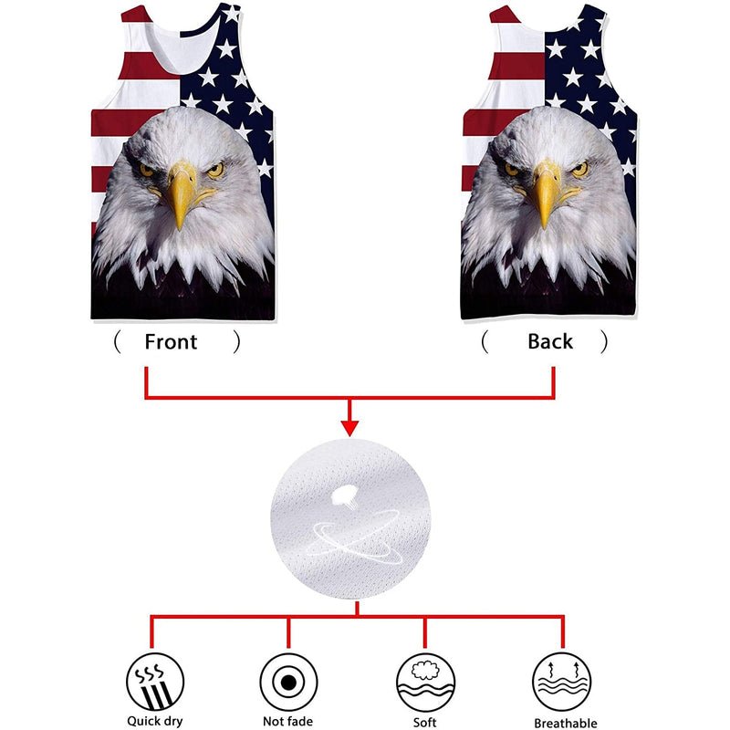 American Flag Eagle Funny Tank Top