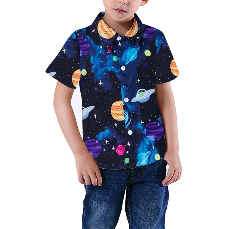 Space Planet Funny Toddler Hawaiian Shirt