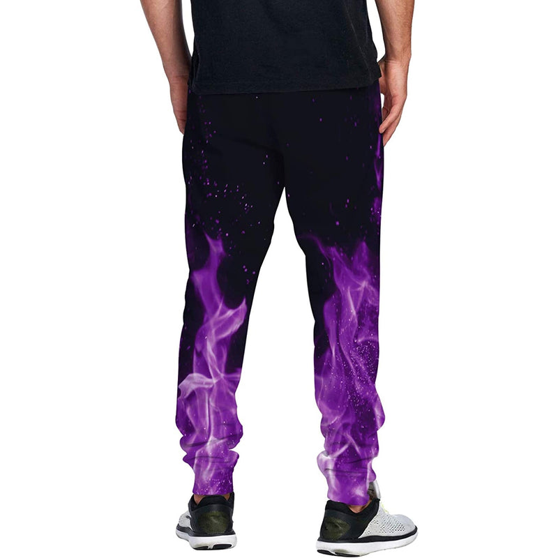Purple Flame Funny Sweatpants