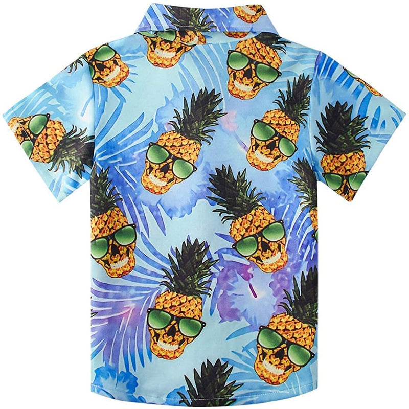 Sunglasses Skull Pineapple Funny Toddler Hawaiian Shirt