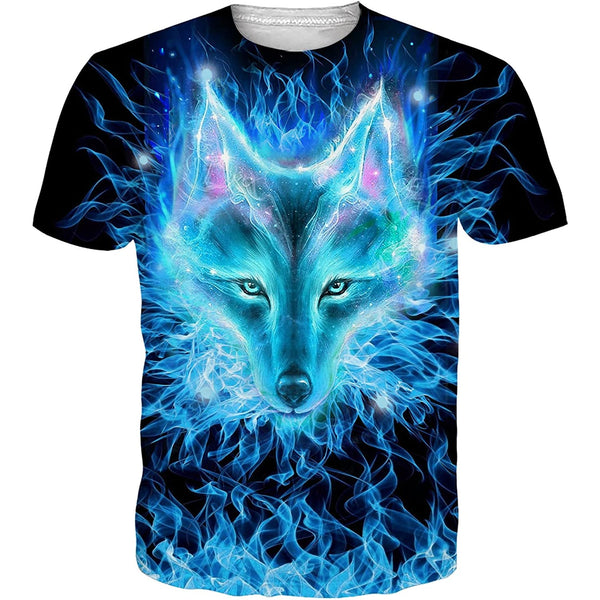 Galaxy Wolf Funny T Shirt