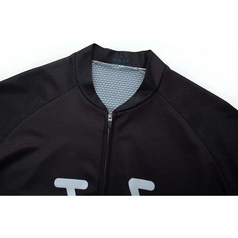 Black Short Sleeve Men Funny MTB Short Sleeve Cycling Jersey Top