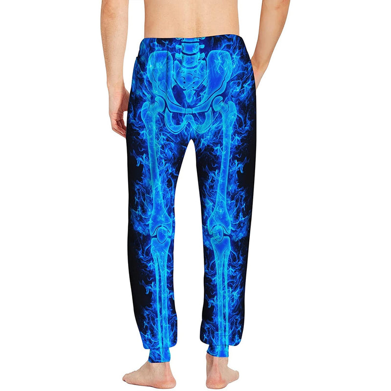 Ice Fire Skeleton Funny Joggers
