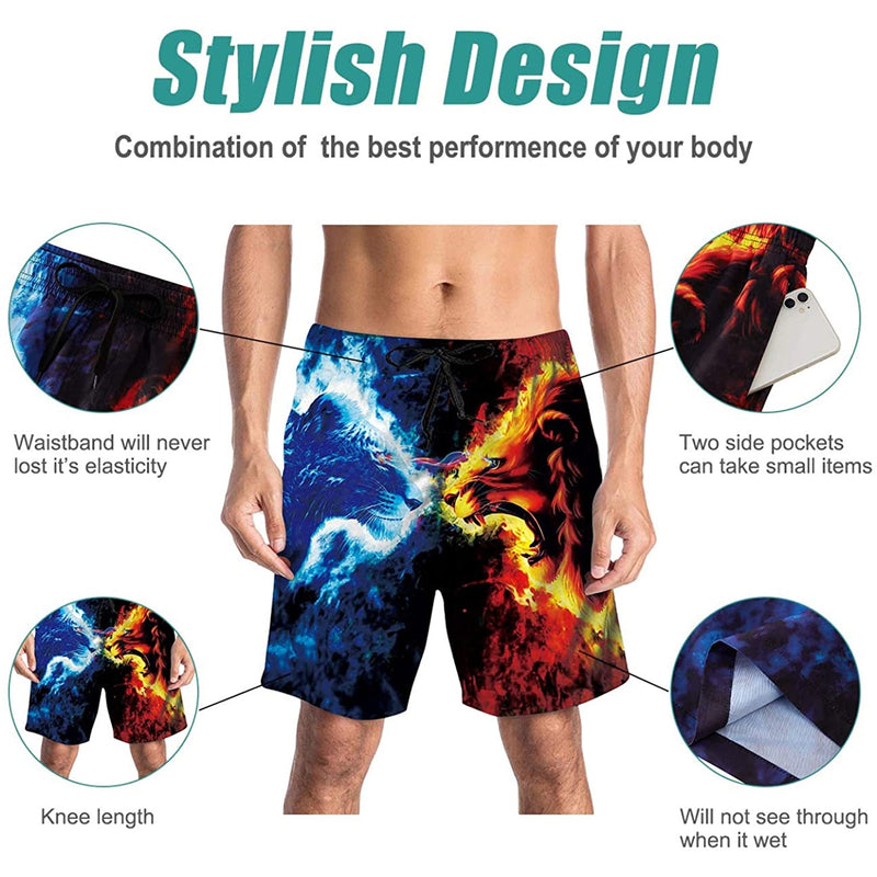 Leopard Tiger Funny Swim Trunks