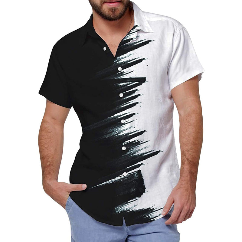 Black & White Funny Hawaiian Shirt