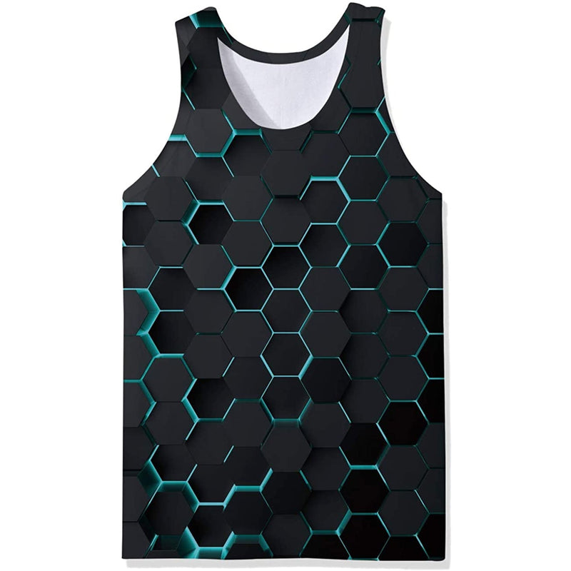 Honeycomb Blue Funny Tank Top