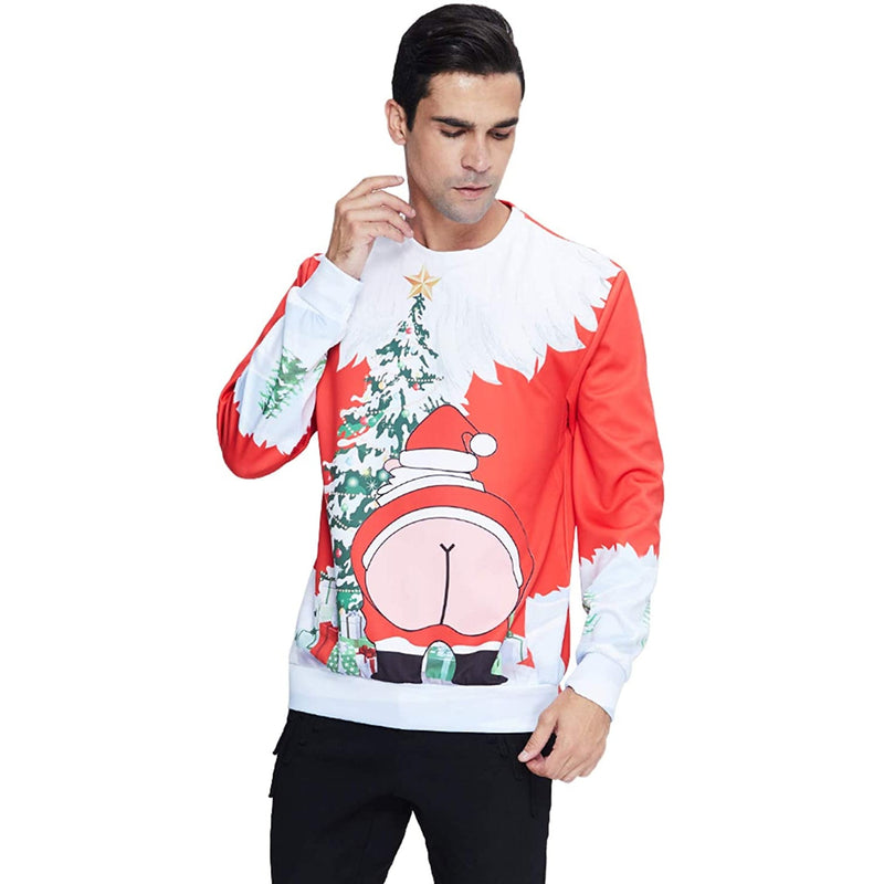Big Butt Santa Claus Ugly Christmas Sweater