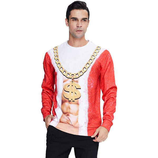 Gold Chain Dollar Ugly Christmas Sweater