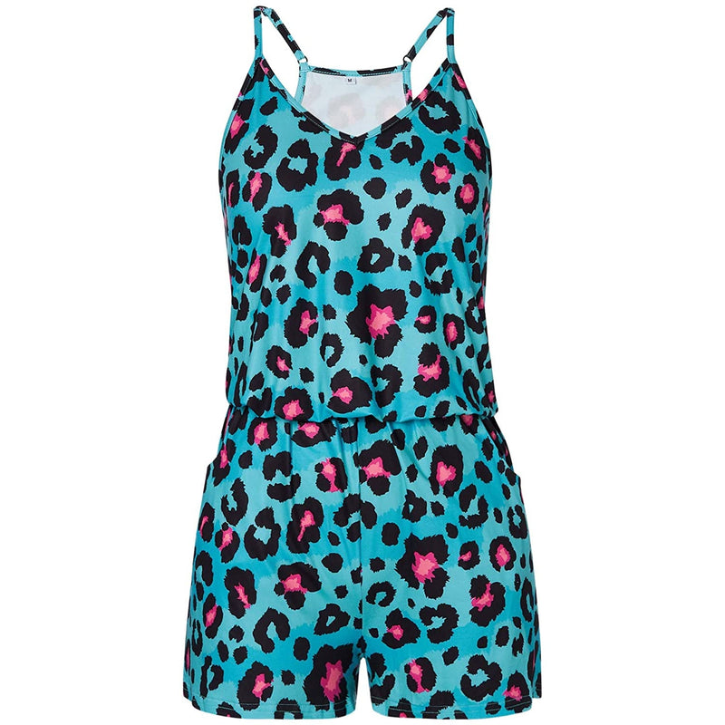 Green Leopard Funny Romper for Women