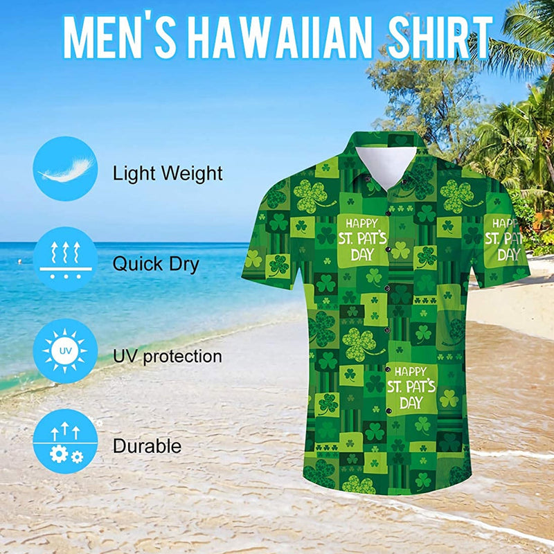 Green St. Patrick's Day Funny Hawaiian Shirt
