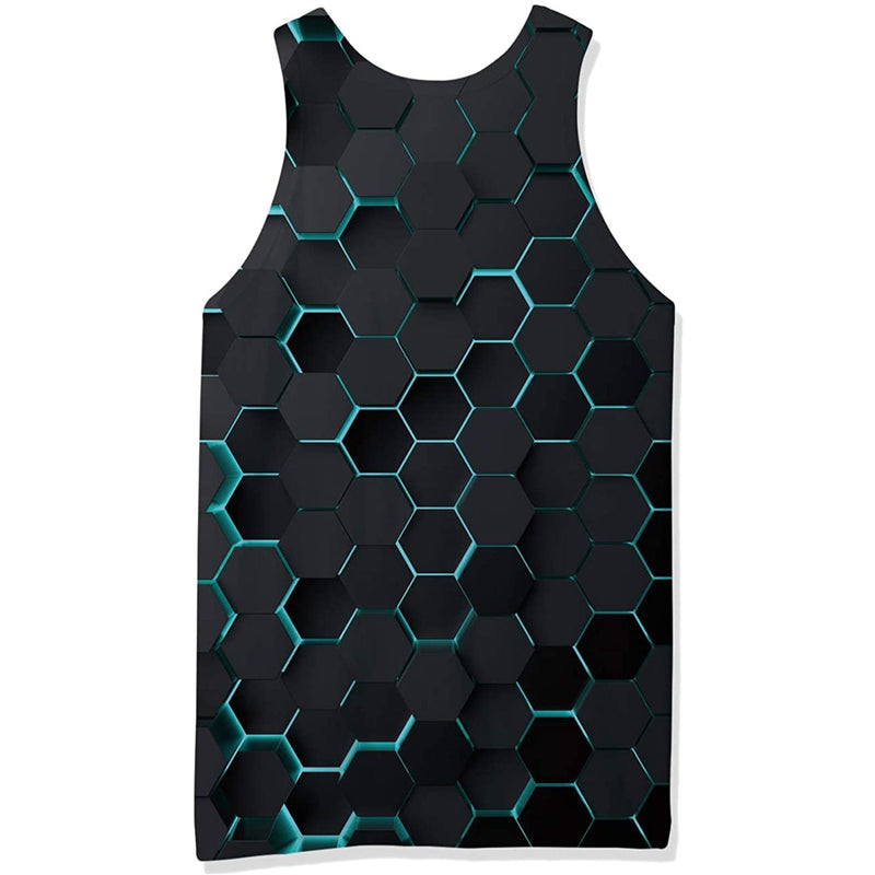 Honeycomb Blue Funny Tank Top