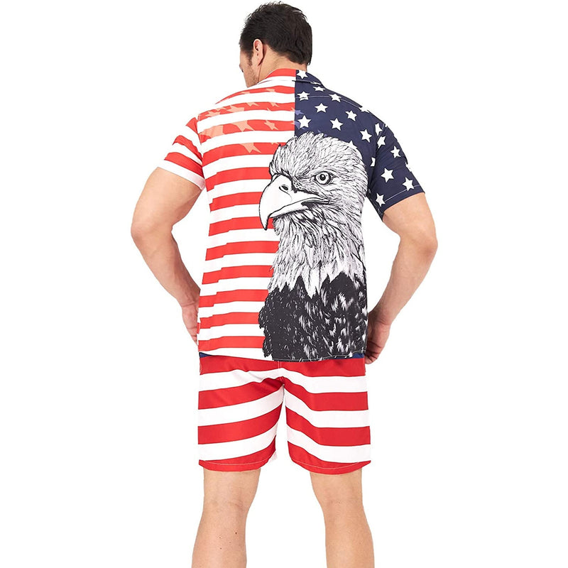 American Flag Eagle Funny Hawaiian Shirt