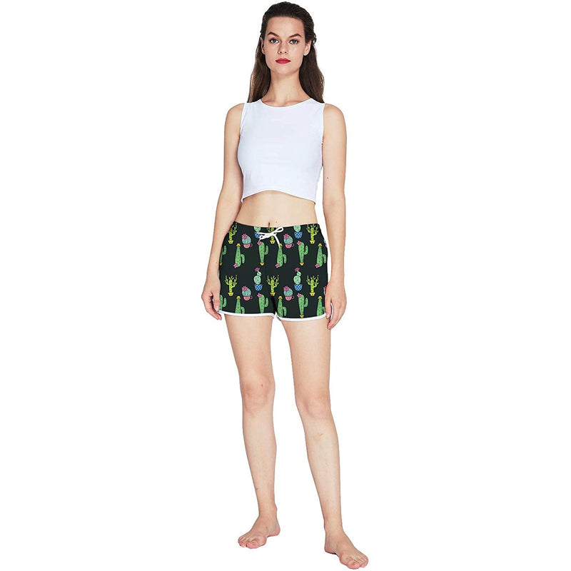 Cactus Funny Board Shorts for Women