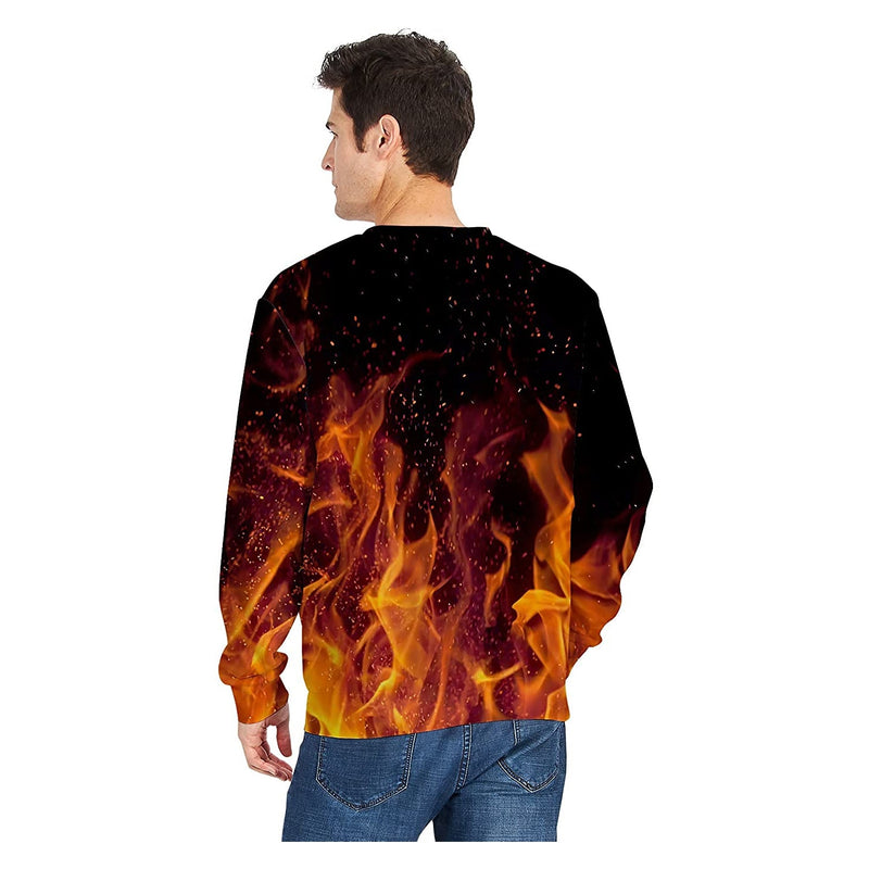 Black Flame Ugly Christmas Sweater