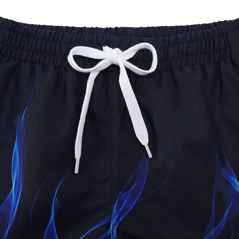 Blue Flame Funny Boy Swim Trunk