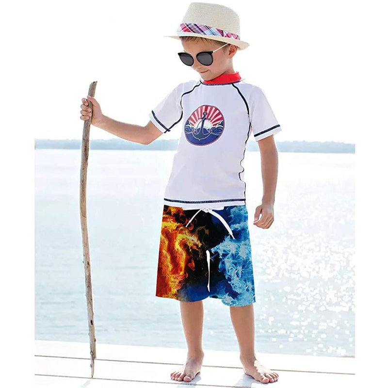 Ice & Fire Dragon Funny Boy Swim Trunk
