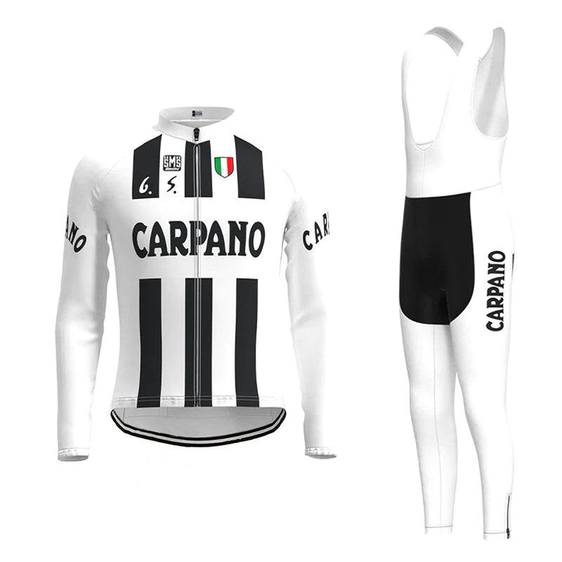 Carpano White Long Sleeve Cycling Jersey Matching Set