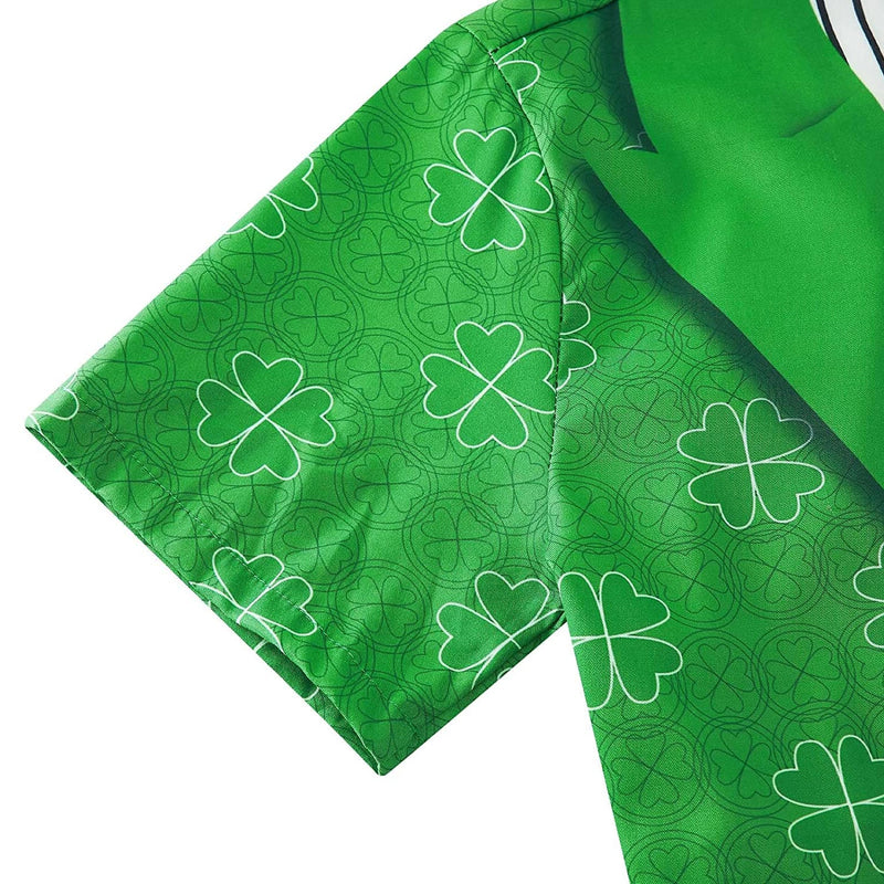 Green St. Patrick's Day Clover Male Romper