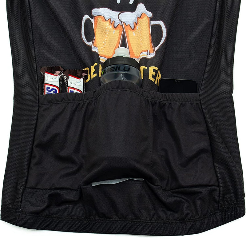 Beer Short Sleeve Men Funny MTB Short Sleeve Cycling Jersey Top