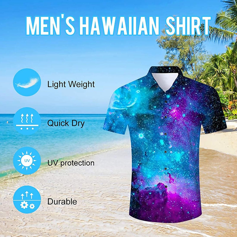 Blue Galaxy Funny Hawaiian Shirt