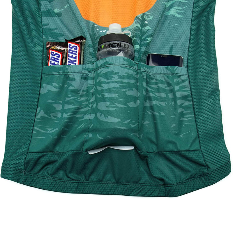 Forest Sloth Men Funny MTB Short Sleeve Cycling Jersey Top